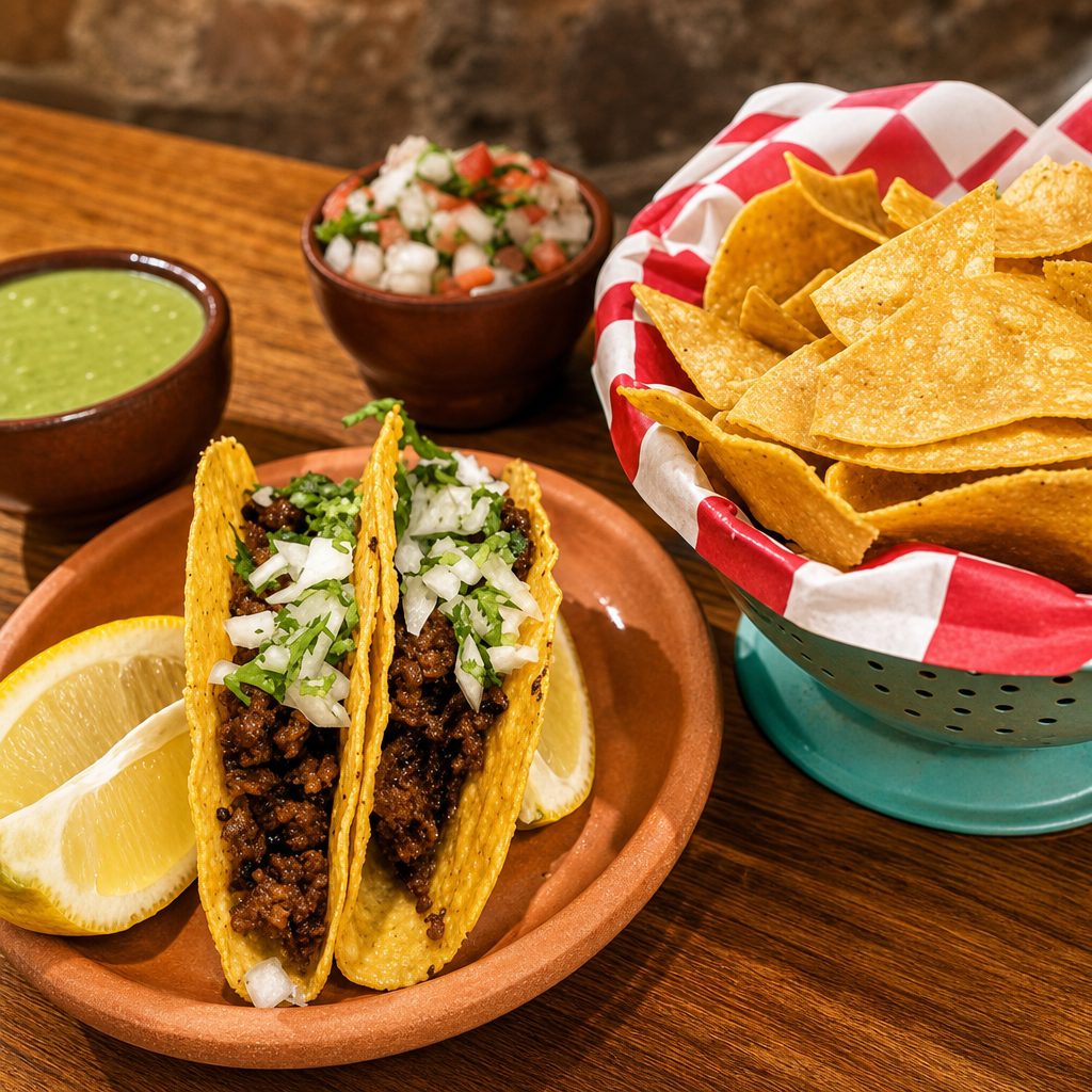 2 Steak Tacos.