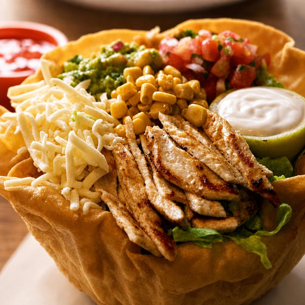 Chicken Fajita Taco Bowl.