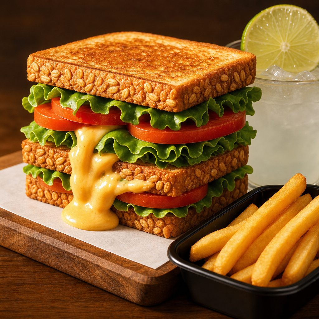 Delux_Chicken Sandwich_Lemonade_French Fries.