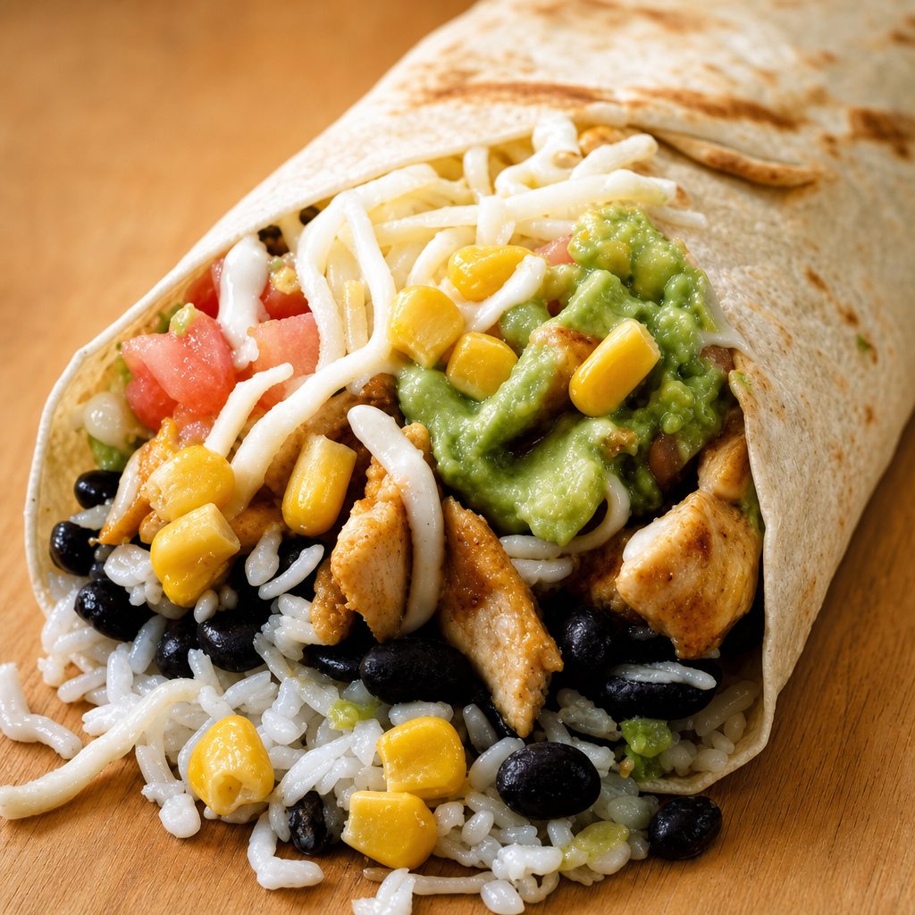 Chicken Fajita Burrito.