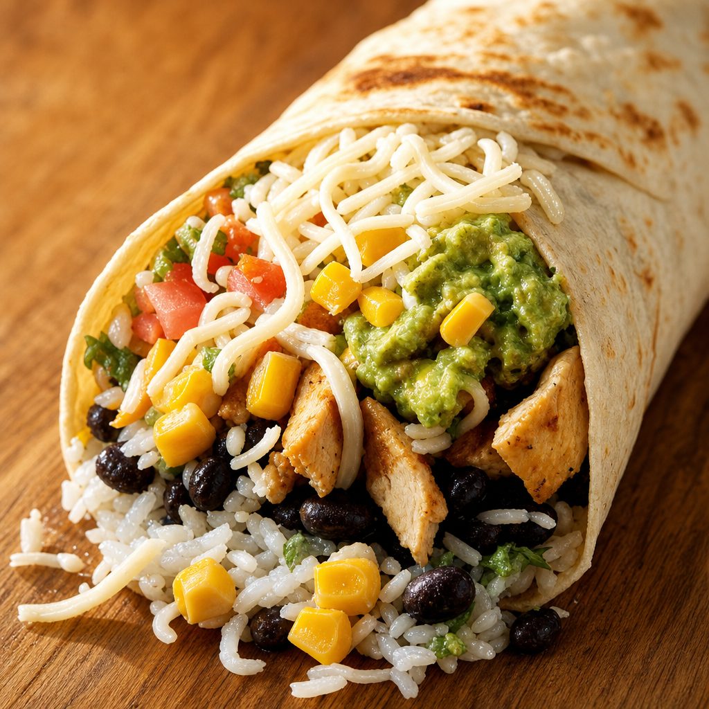 Breaded Chicken Burrito.