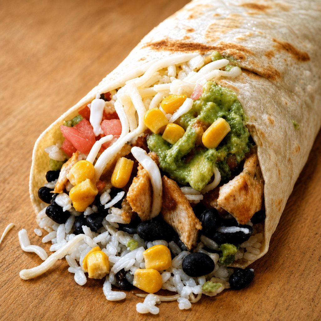 Grilled Salmon Burrito.