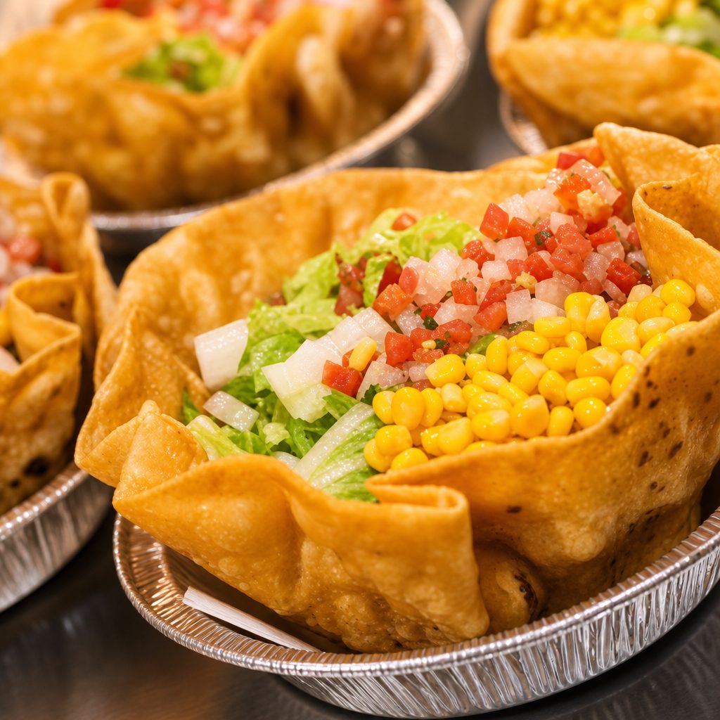 Breaded Chicken Taco Bowl Salad.